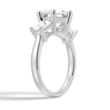 Tapered Baguette Three Stone Engagement Ring Ships within 24 hrs