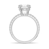 3 CT. Moissanite Engagement Ring Solitaire With Pavé Accents